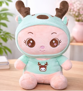Yeşil Peluş Oyuncak Baby Milo Geyik - 30 cm (Yeşil)
