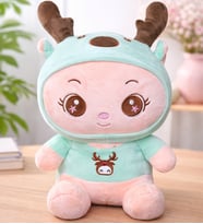 Yeşil Peluş Oyuncak Baby Milo Geyik - 30 cm (Yeşil)