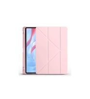 Honor X9 11.5' Uyumlu Fuchsia Trifolding Kalem Bölmeli Standlı Kılıf (Rose Gold Altın)
