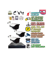 XMPro 3 KAMERALI İNSAN ARAÇ YÜZ ALGILAYAN 36 IR LEDLİ METAL KASA GÜVENLİK KAMERA SETİ