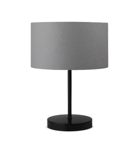 Pu Siyah Metal Ayaklı Modern Abajur