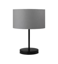 Pu Siyah Metal Ayaklı Modern Abajur