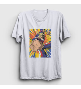 Presmono Unisex Beyaz All Might V2 Anime Boku No Hero Academia T-Shirt 234123tt