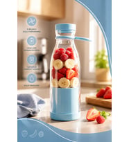 BİG BARDAK BLENDER MAVİ Kablosuz Taşınabilir Meyve Karıştırıcı