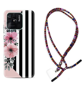 Xiaomi Poco X3 Pro M4 Pro X4 Pro C40 10C Kılıf Boyun Asklı Rasta Silikon Flowers 4 1390
