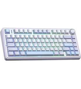 F75 Mekanik RGB TKL Nimbus V3 Switch Kablosuz Makrolu Hot Swap Klavye Buz Mavisi
