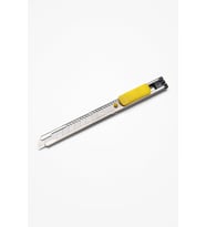 Mini Maket Bıçağı 9 mm 0.4 mm, Metal Gövdeli, Kırılabilir İnce Uçlu, Otomatik Kilitlemeli, Pratik El Aleti, Kağıt Karton Hobi ve Ofis Kesim Bıçağı