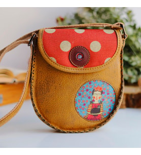 Mavi Frida Çapraz Örgülü Kol Çantası Etnik Bohem Style - Hardal