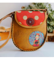 Mavi Frida Çapraz Örgülü Kol Çantası Etnik Bohem Style - Hardal