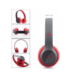 P47 Bluetooth 5.0 Kulak Üstü Kulaklık Kırmızı
