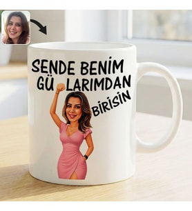 BK Gift Kişiye Özel Sende Benim Günahlarımdan Birisin Karikatürlü Beyaz Kupa Bardak -4, Arkadaşa Hediye, Eğlenceli Hediye