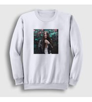 Presmono Unisex Beyaz Poster V2 Dua Lipa Sweatshirt 326078tt (Beyaz)