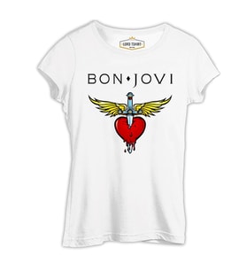 Bon Jovi Beyaz Kadın Tshirt