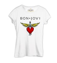 Bon Jovi Beyaz Kadın Tshirt