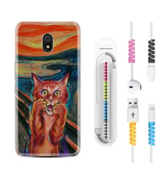 Xiaomi Redmi 8A 8 Pro 9C 9T 10C 11T Pro Kılıf Kablo Koruma Spiral Silikon Tablo Cat 1788