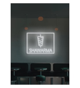 SHAWARMA Yazılı ve Şekilli Neon Tabela