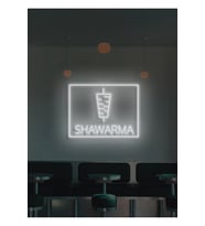 SHAWARMA Yazılı ve Şekilli Neon Tabela