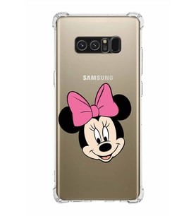 Samsung Galaxy Note8  Köşe Korumalı Antişok Kapak Minnie Mouse Tasarımlı Şeffaf  Kılıf