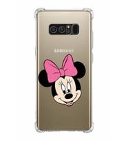 Samsung Galaxy Note8  Köşe Korumalı Antişok Kapak Minnie Mouse Tasarımlı Şeffaf  Kılıf