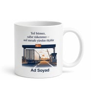 Tır Şoförü Gümrük Kapısı Sınır Bekleyiş Temalı Kupa Bardak Hediye