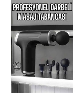 Masaj Tabancası 4 Başlıklı Kas Ve Vücut Ağrıları İçin Şarjlı Darbeli