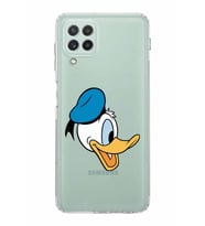 Samsung Galaxy A22  Kamera Korumalı  Kapak Donald Duck Tasarımlı  Şeffaf Kılıf