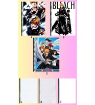 bleach 3 adet defter A4 büyük boy 72 sayfa çizgili_kareli_çizgisiz defter seti