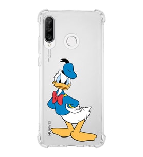 Huawei P30 Lite  Köşe Korumalı Antişok Kapak Donald Duck Tasarımlı Şeffaf  Kılıf