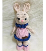 Stil Tavşancık Uyku Arkadaşı Amigurumi Organik Oyuncak