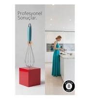 Mey İthalat® Profesyonel Paslanmaz Çelik Çırpıcı, Ergonomik Mutfak Mikseri 28 cm Lara Soydan Koleksi