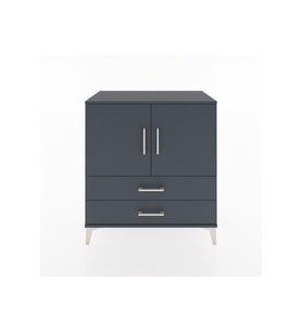 Hyperion Şifonyer 2 Raflı 2 Çekmeceli 2 Kapaklı 88x44x96 Antrasit-Antrasit