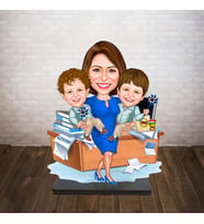KİŞİYE ÖZEL KARİKATÜR BİBLO aile 6