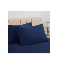 Düz Pamuklu 2'li Yastık Kılıfı 50x70 Lacivert