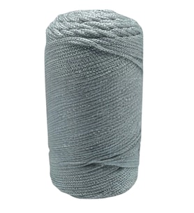 Makrome İpi 3 Mm Polyester Gri Simli