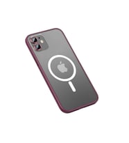 Apple iPhone 12 Uyumlu Kılıf Zore Mokka Wireless Kapak (Koyu Mor)