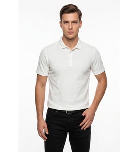 Erkek Polo Yaka Kısa Kollu Triko Tişört Regular Kalıp BGL-ST05561