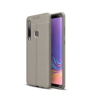 Samsung Galaxy A9 2018 Kılıf Esnek Pu-Deri Leather-Pu Serisi Protected Case (Gri)