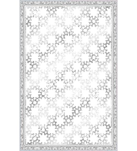 Eliana Home Baskılı, Yıkanabilir Kaymaz Taban Salon Halısı LNA0134-SD1111 100x150 cm (Beyaz)