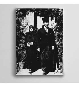 Atatürk ve Latife Hanım Kanvas Tablo