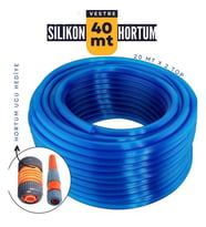 40 Metre Silikonlu Bahçe Hortumu Sulama Aparatı HEDİYELİ
