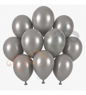 Duman Renk Lateks Retro Balon (13 cm) - 10 Adet