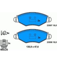 BALATA ON ( 206=PEUGEOT=01- ) SEKMANLI TIP ( 131X48X18)