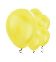 Sarı Renk Metalik Latex Balon 10 Adet
