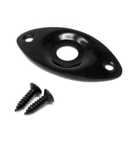 DR. PARTS JP1/BK SİYAH OVAL METAL JACK PLAKASI