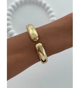 Özel Seri Damla Tasarım Gold Kelepçe Bileklik