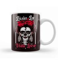 Santa Muerte Female Deity Satanic Sugar Skull Mexican Dead Kupa Bardak Porselen