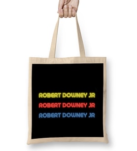 Robert Downey Jr Artwork Bez Çanta Uzun Saplı