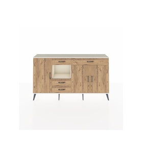Arges Konsol 4 Raflı 4 Çekmeceli 3 Kapaklı 176x30x99 Aytaşı-Çam
