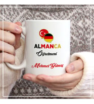Kişiye Özel Fotoğraf Baskılı Almanca Öğretmeni Kupa Bardak