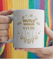 Yeniyıl Temalı İsimli Yılbaşı Kupası Kişiye Özel